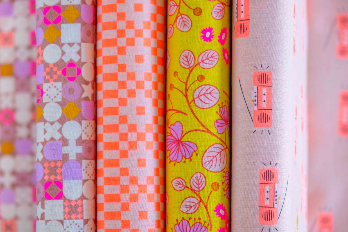 Neon Party! Bright Fabrics & Threads