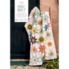 Floral quilt on a wooden ladder with 'Posy Quilt' by Amy Kallissa text overlay.