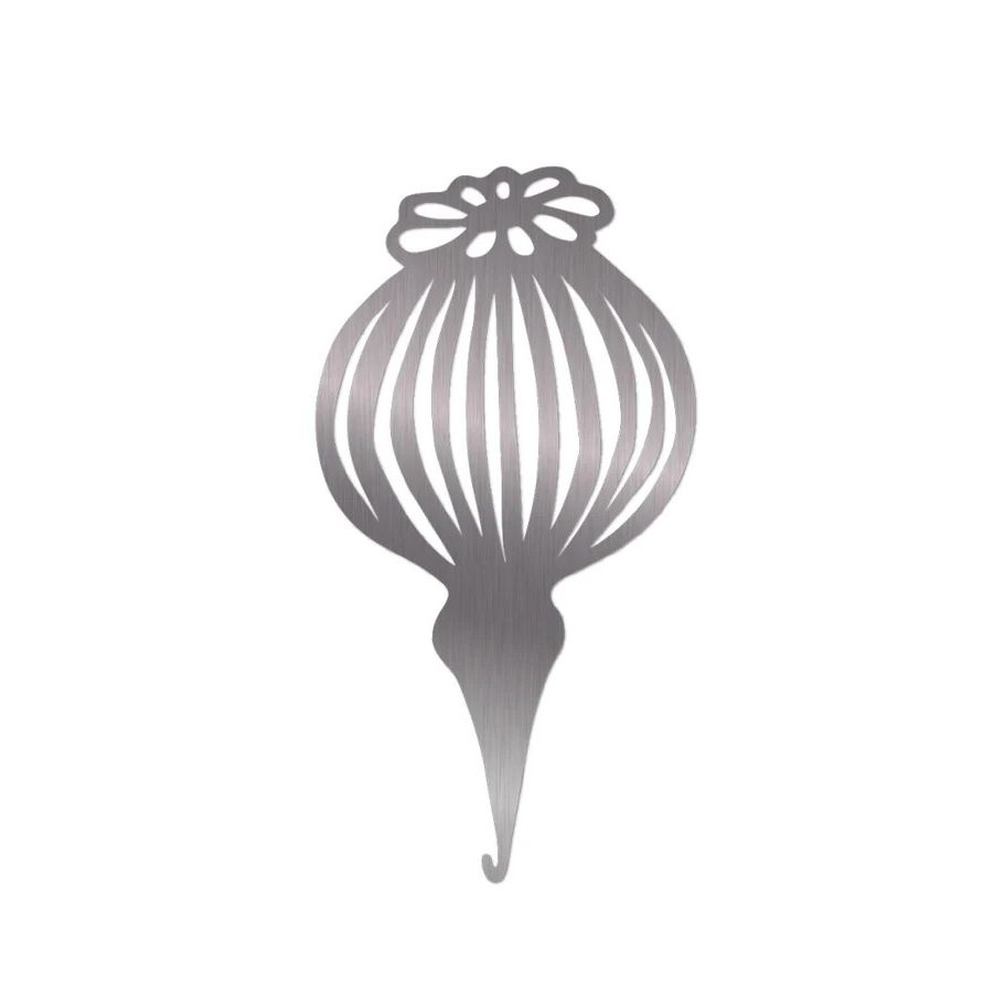 Decorative flower bulb metal needle threader on a white background